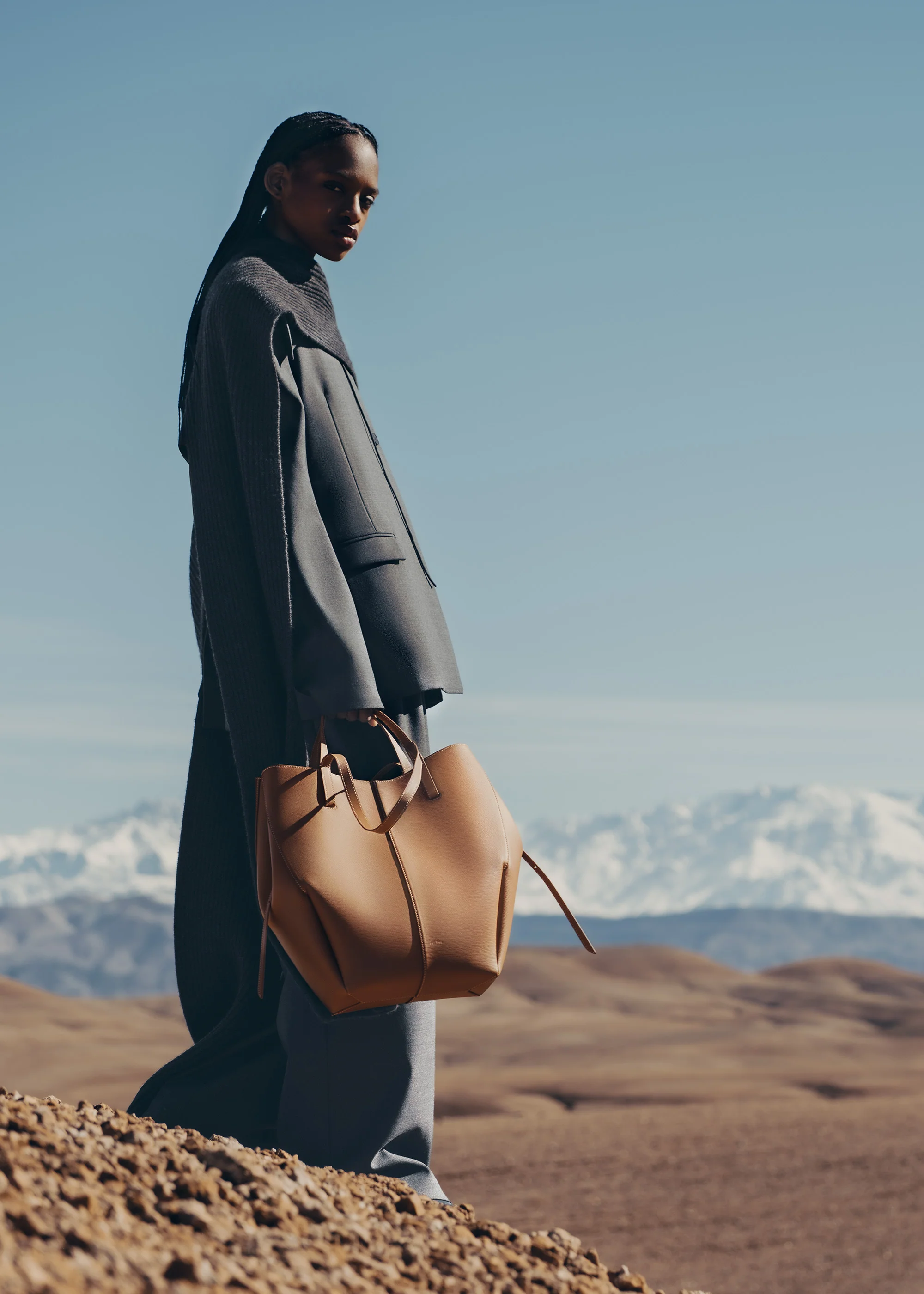 Cyme Tote - Camel Genarbtes Leder - Image 3