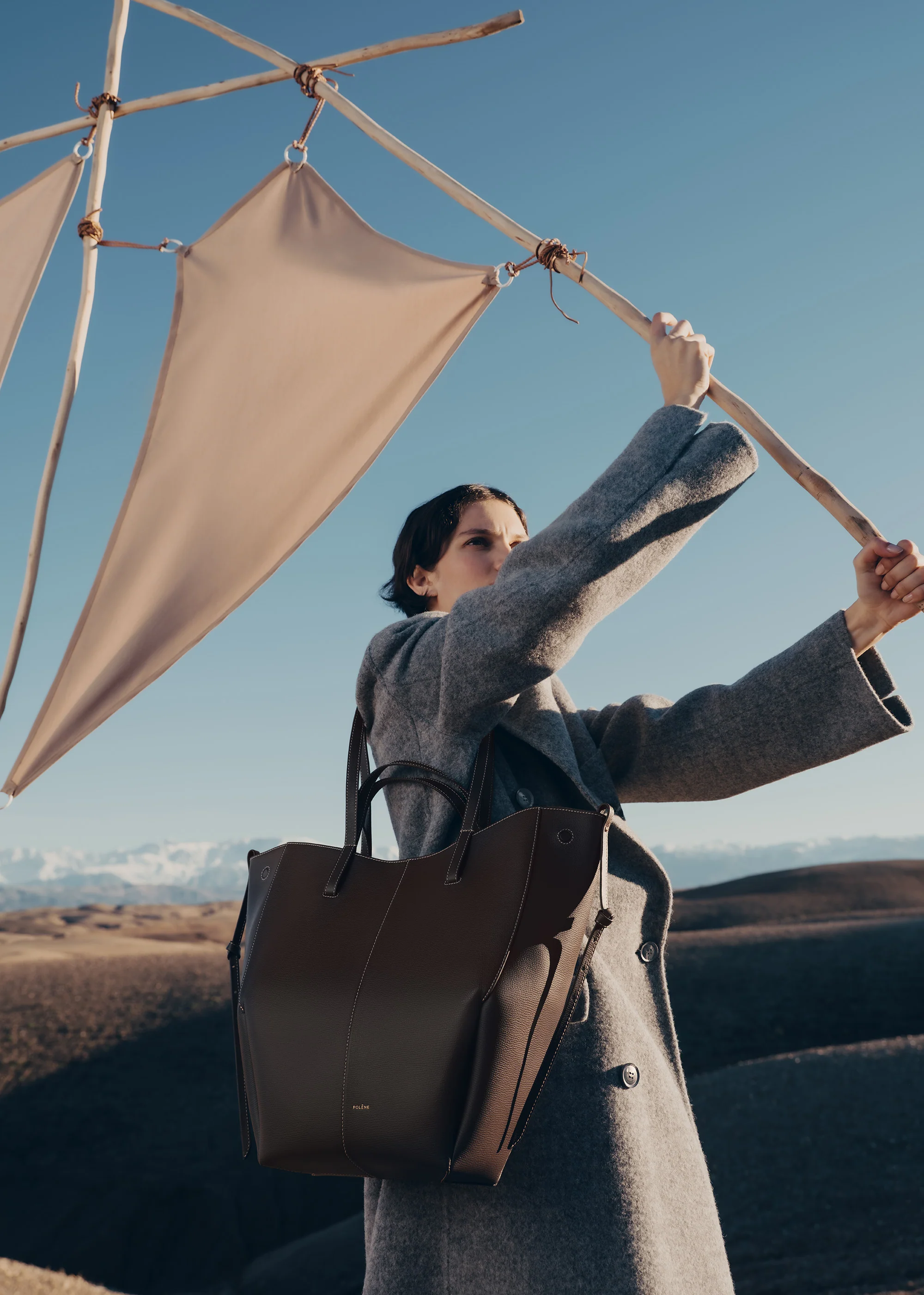 Cyme Tote - Ebenholz Genarbtes Leder - Image 3