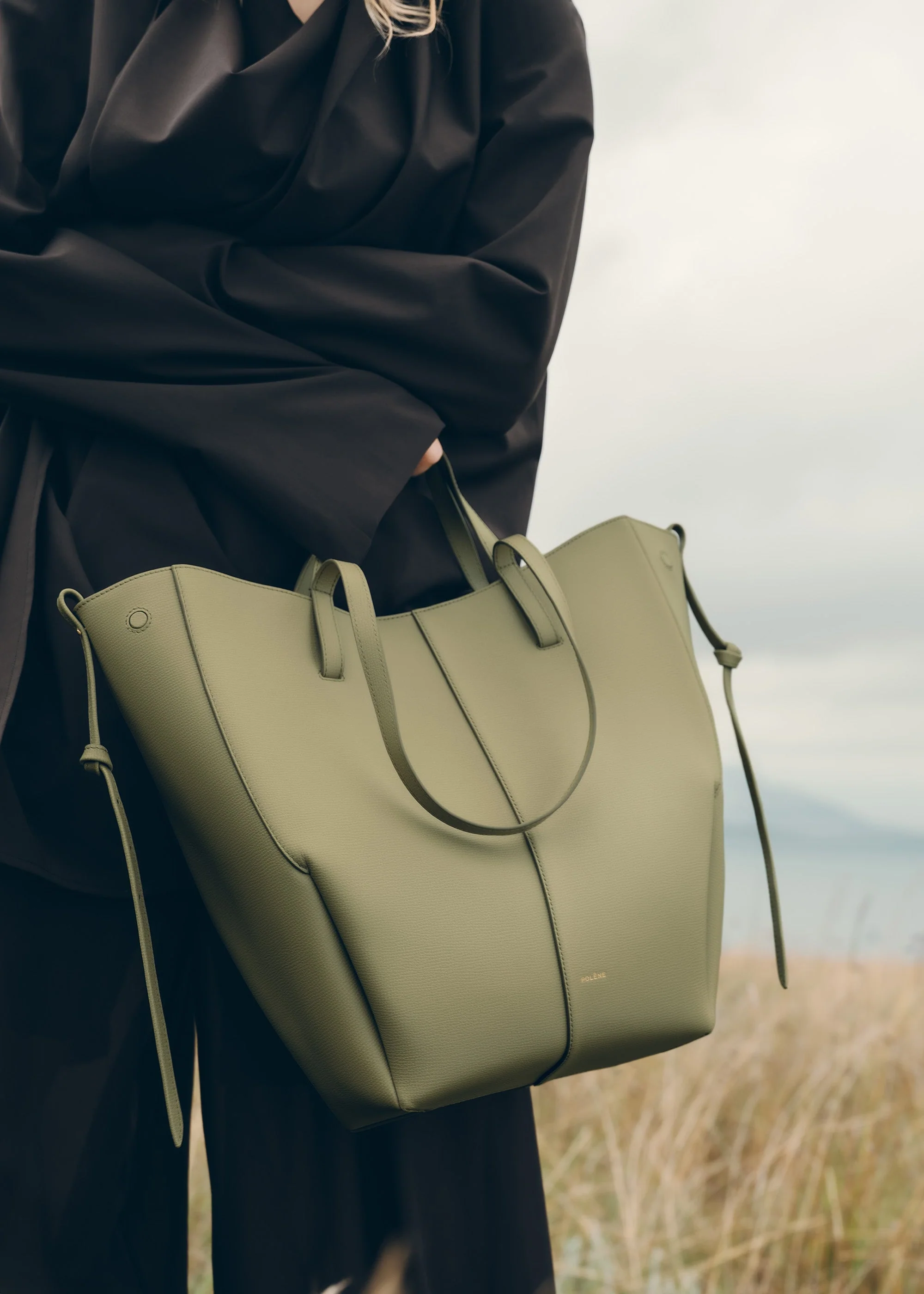 Cyme Tote - Lindgrün Genarbtes Leder - Image 3
