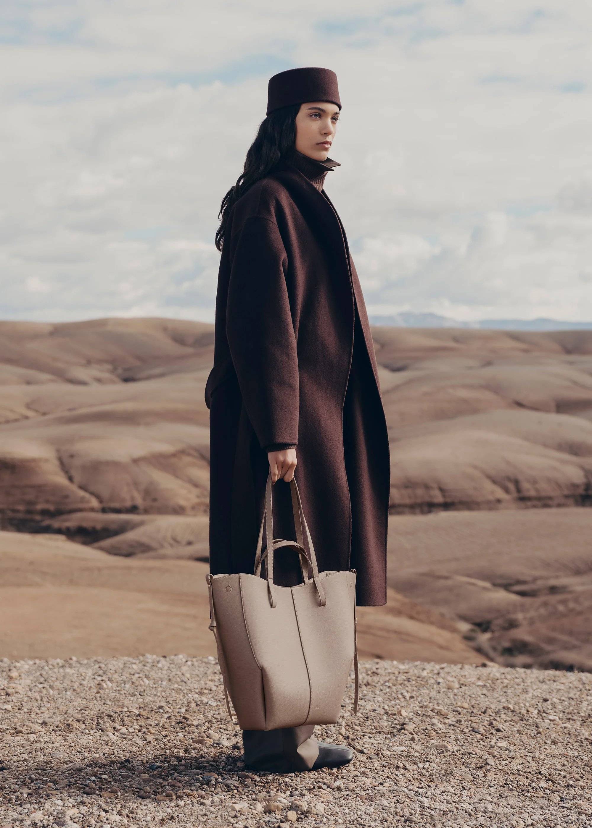 Cyme Tote - Taupe Genarbtes Leder - Image 3