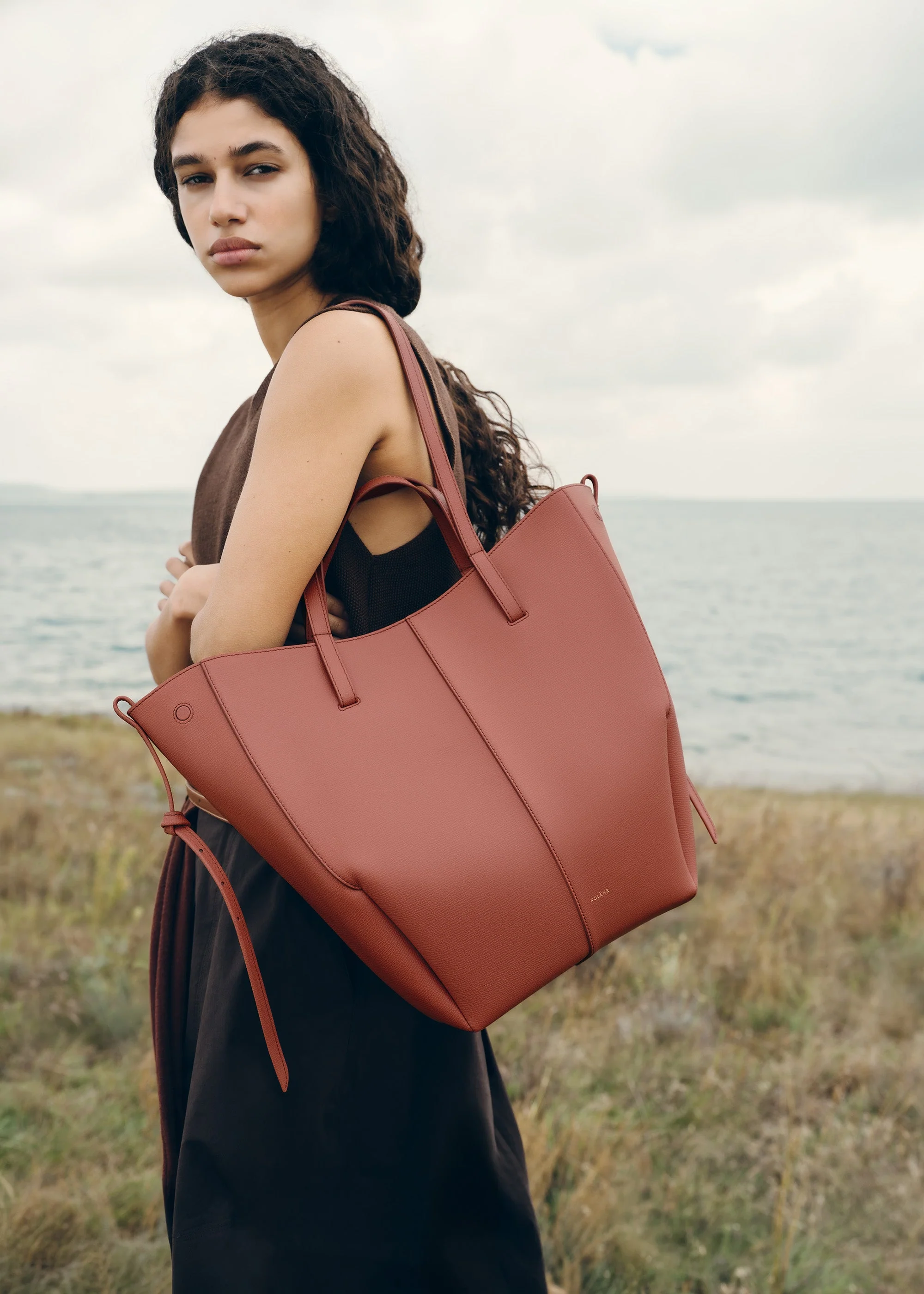 Cyme Tote - Terracotta Genarbtes Leder - Image 3