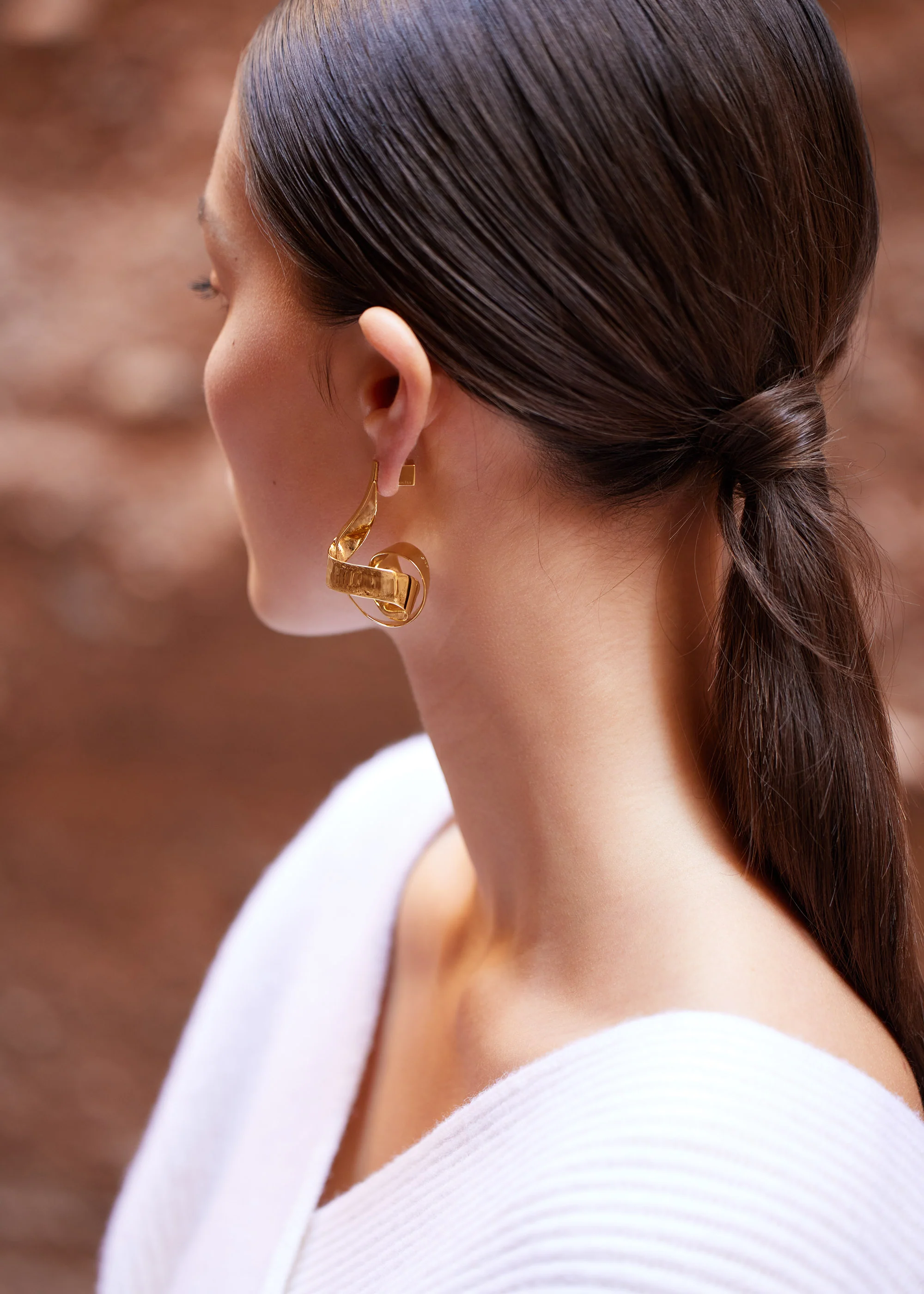 Spiralförmige Ohrringe Éole - Goldedition 24 Karat vergoldet - Image 6