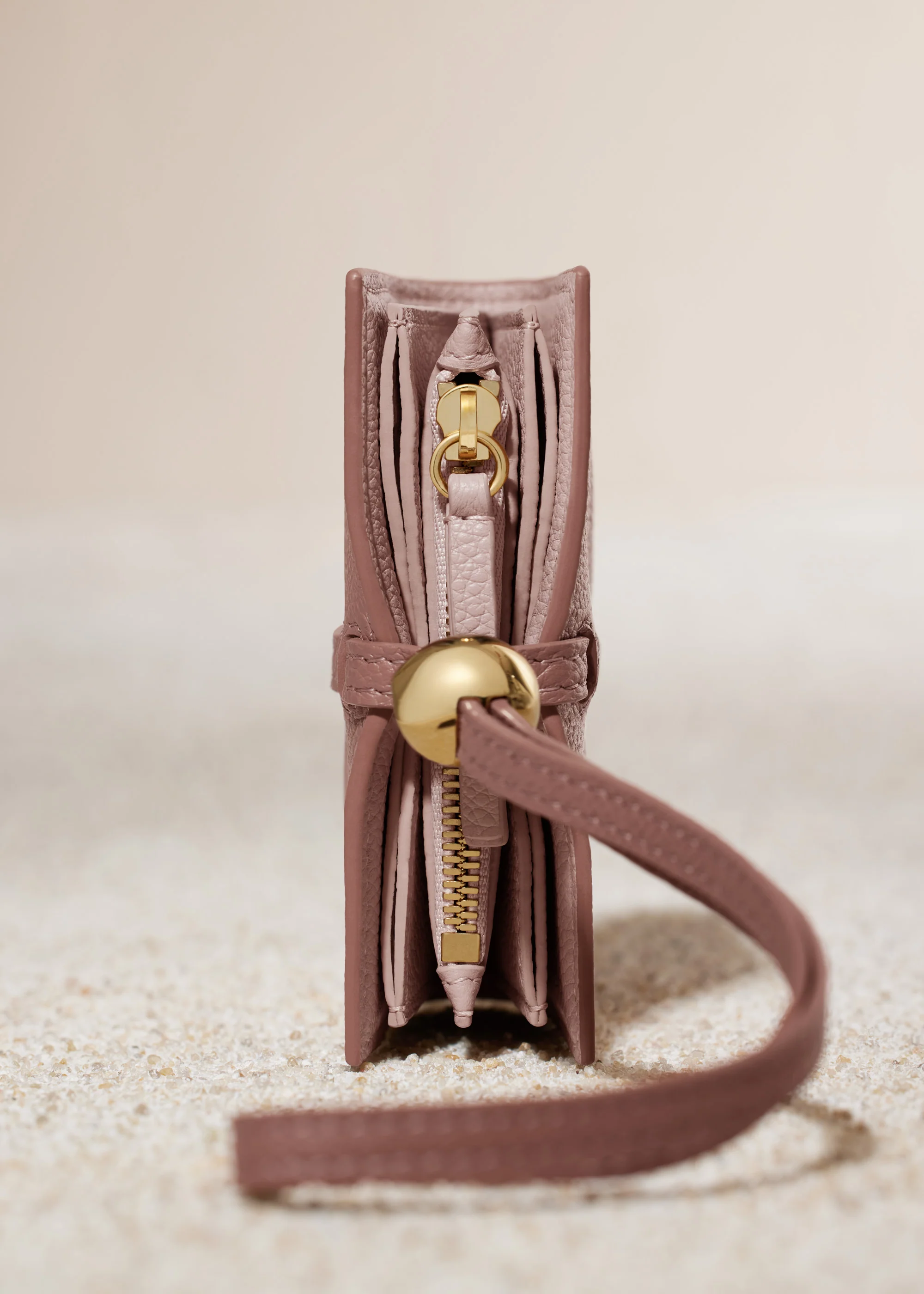 Kartenetuis Kayé - Duo Blush Genarbtes Leder - Image 4