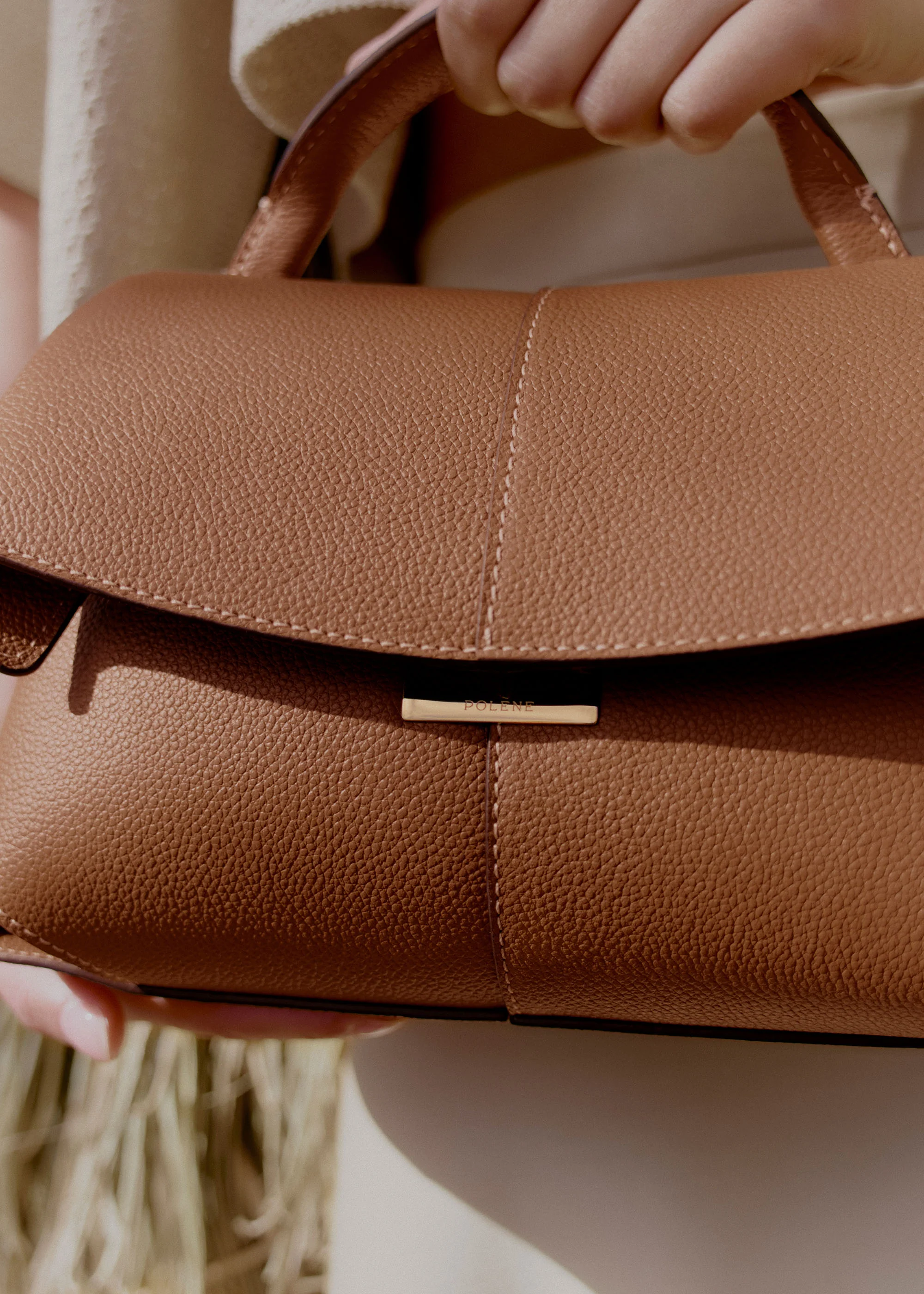 Mokki Mini - Camel Genarbtes Leder - Image 3