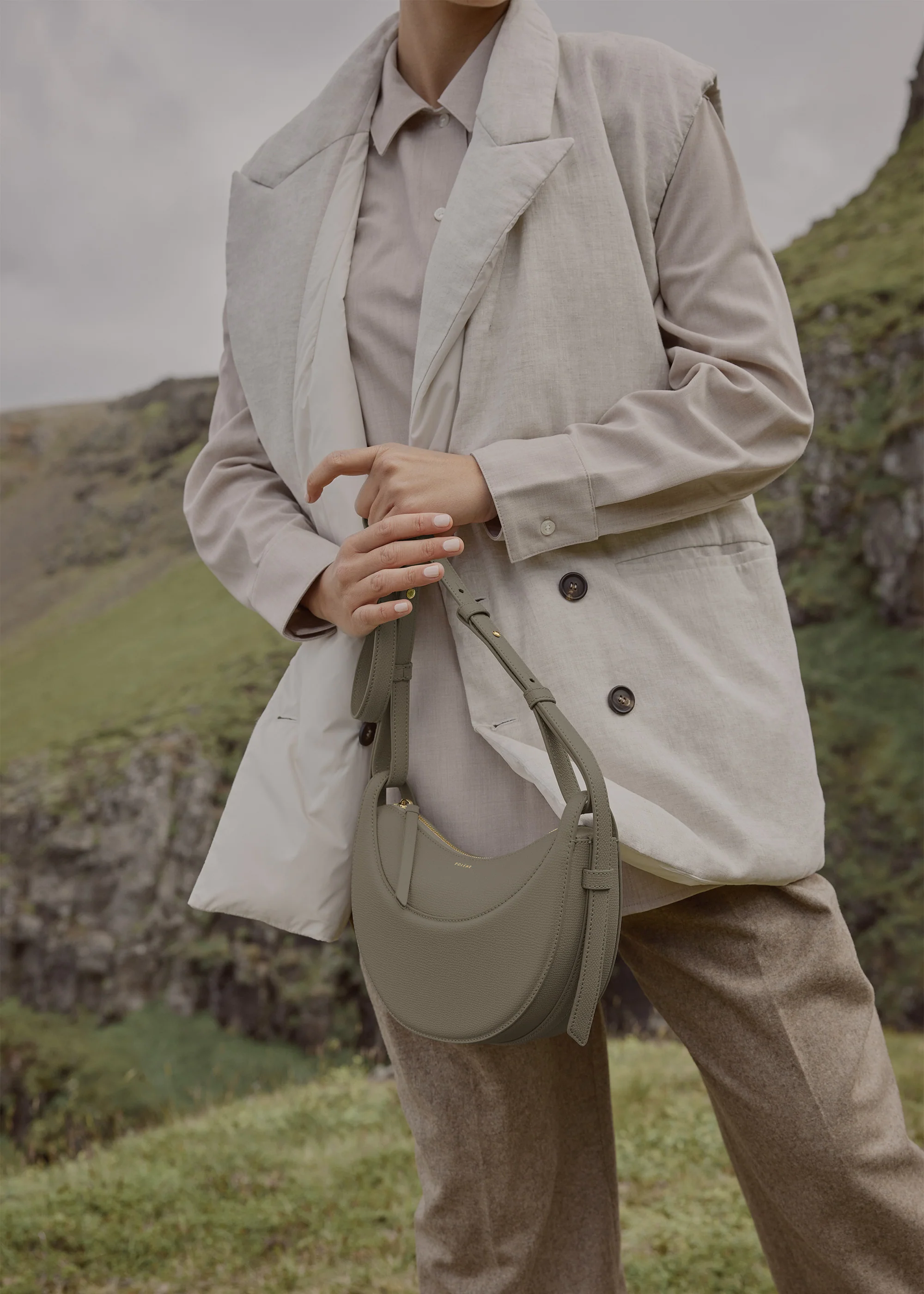 Numéro Dix - Olive Genarbtes Leder - Image 3
