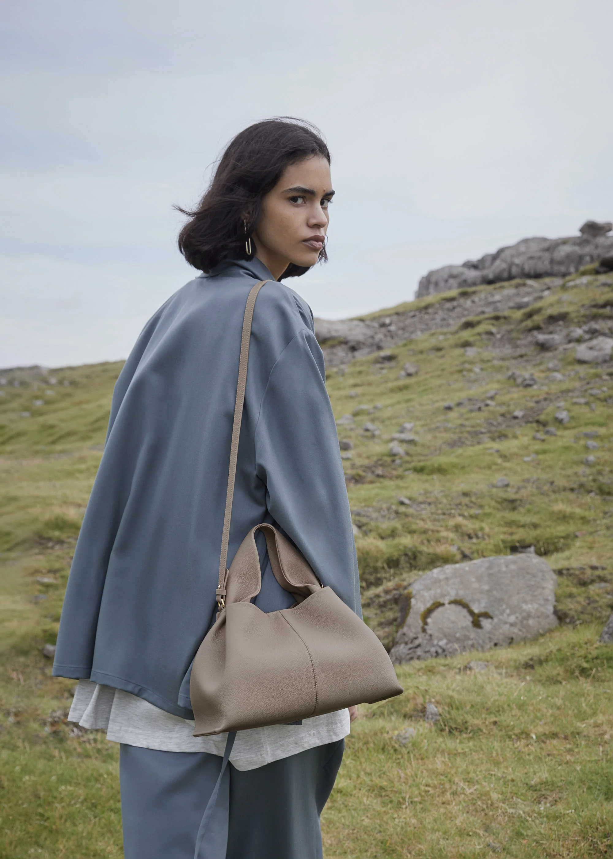 Numéro Neuf - Taupe Genarbtes Leder - Image 5