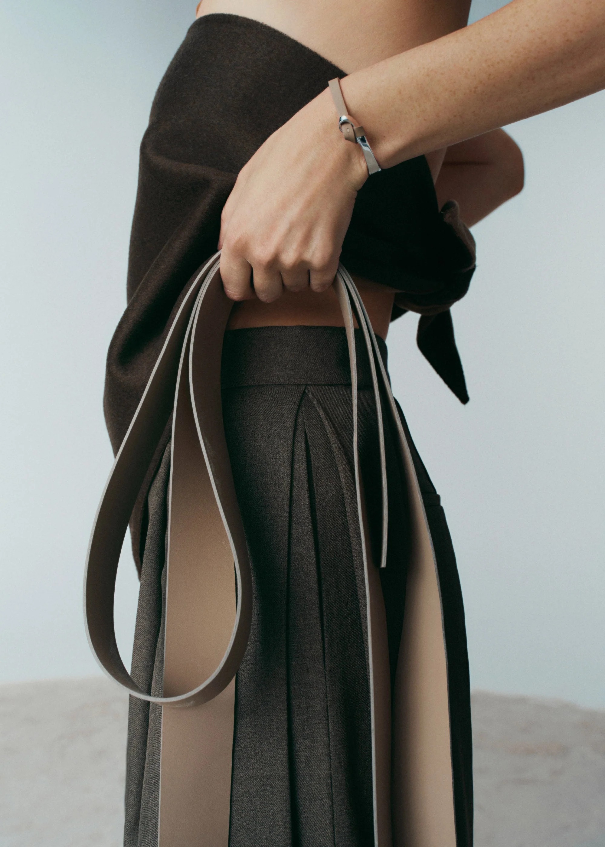 Armreif Ormé - Silberedition Und Taupe Leder - Image 4
